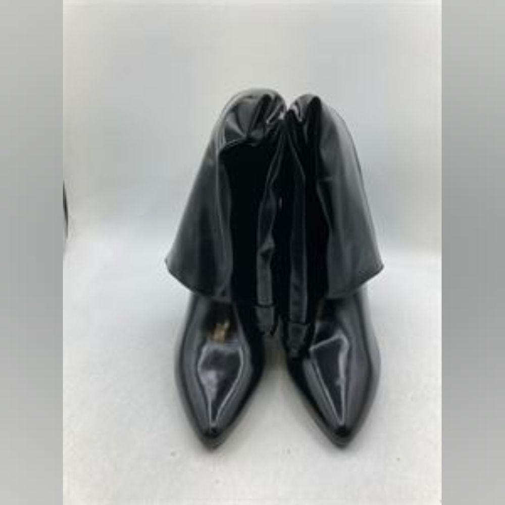 Ankis Fold Over Knee High Vegan Leather Heeled Boots 7.5 - Picture 3 of 6